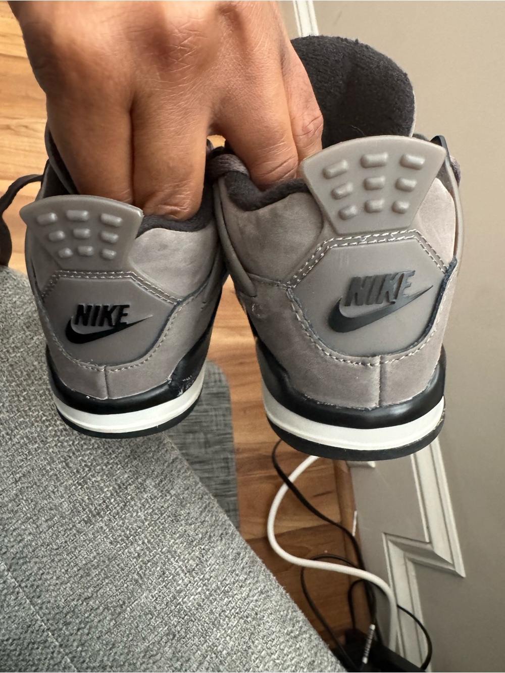 Jordan Kids Grey Suede Retro-Style Sneakers - Picture 6 of 7